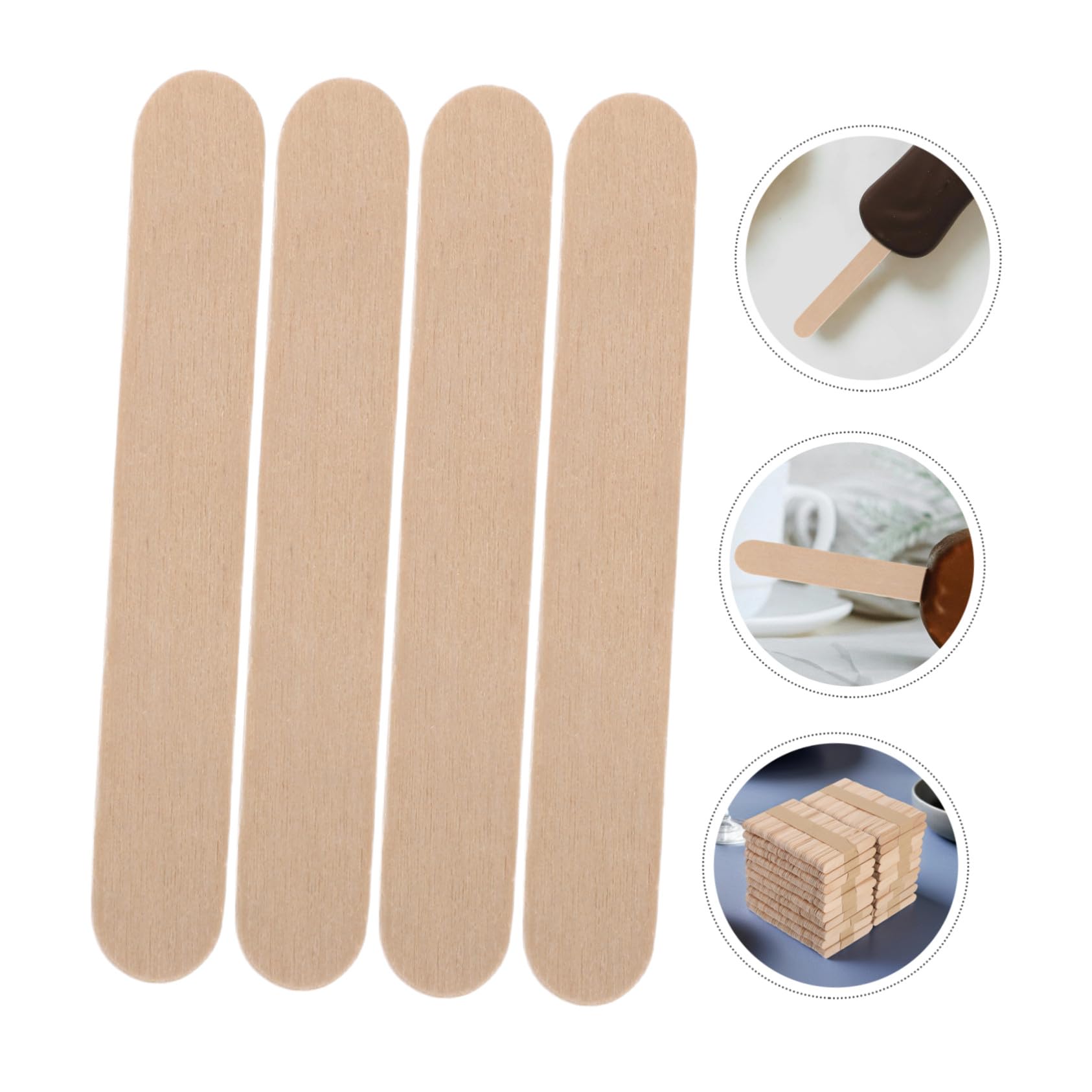 1000 Pièces Bâtonnets Bois Naturels Lisses Éclats pour DIY Garçon Fille Arts Manuels Activités Scolaires et Jardinage Plantes