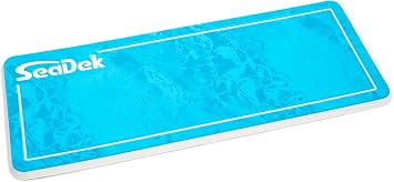 SeaDek Pad | Realtree Helm Pads | Anti-Fatigue | Anti Slip | 20mm Thickness | Brushed Texture | Bahama Blue/White - WAV3 Pattern, Small