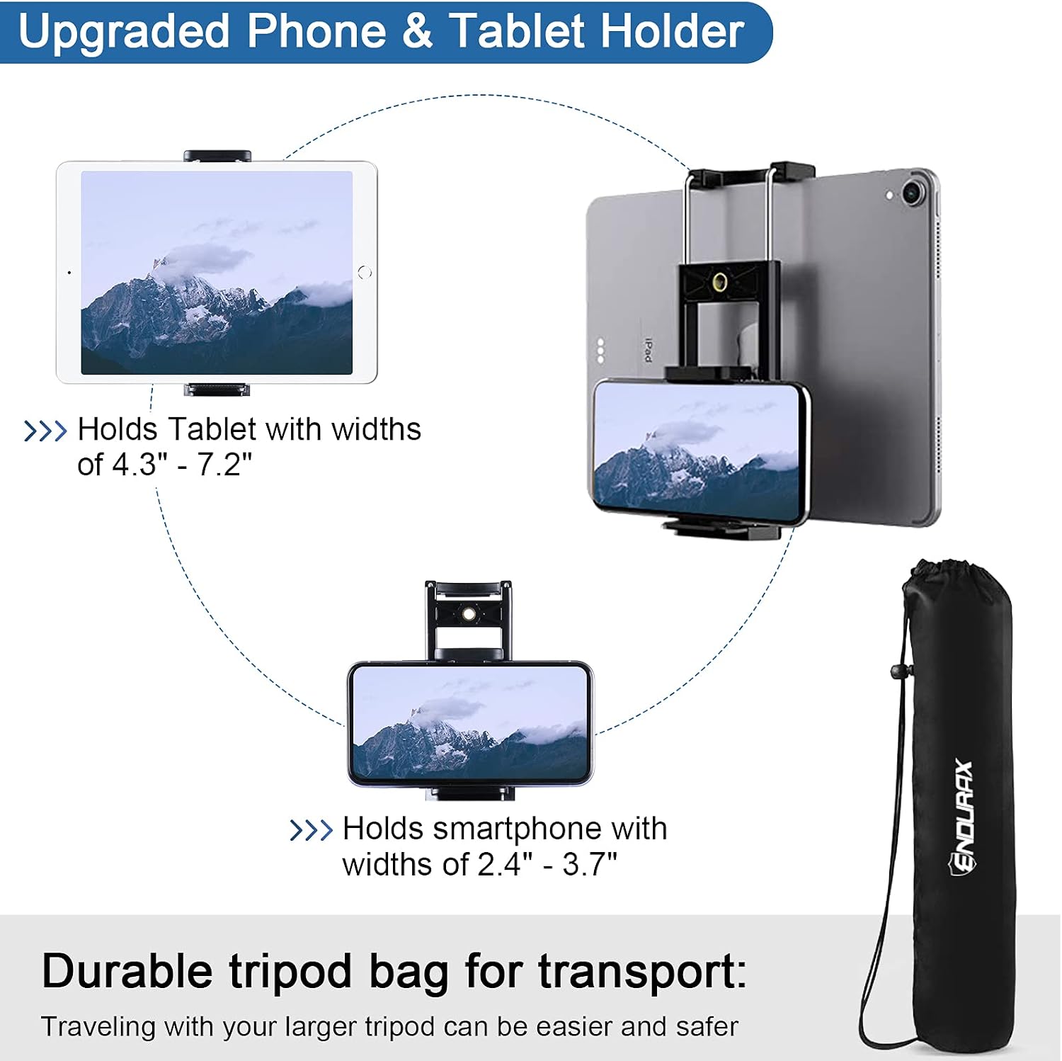 Buy Endurax 74 Camera Tripod For Canon Nikon Sony Dslr Tripod Stand Tall With Phone Mount And Carry Bag Online In Singapore B08vhxcmjx