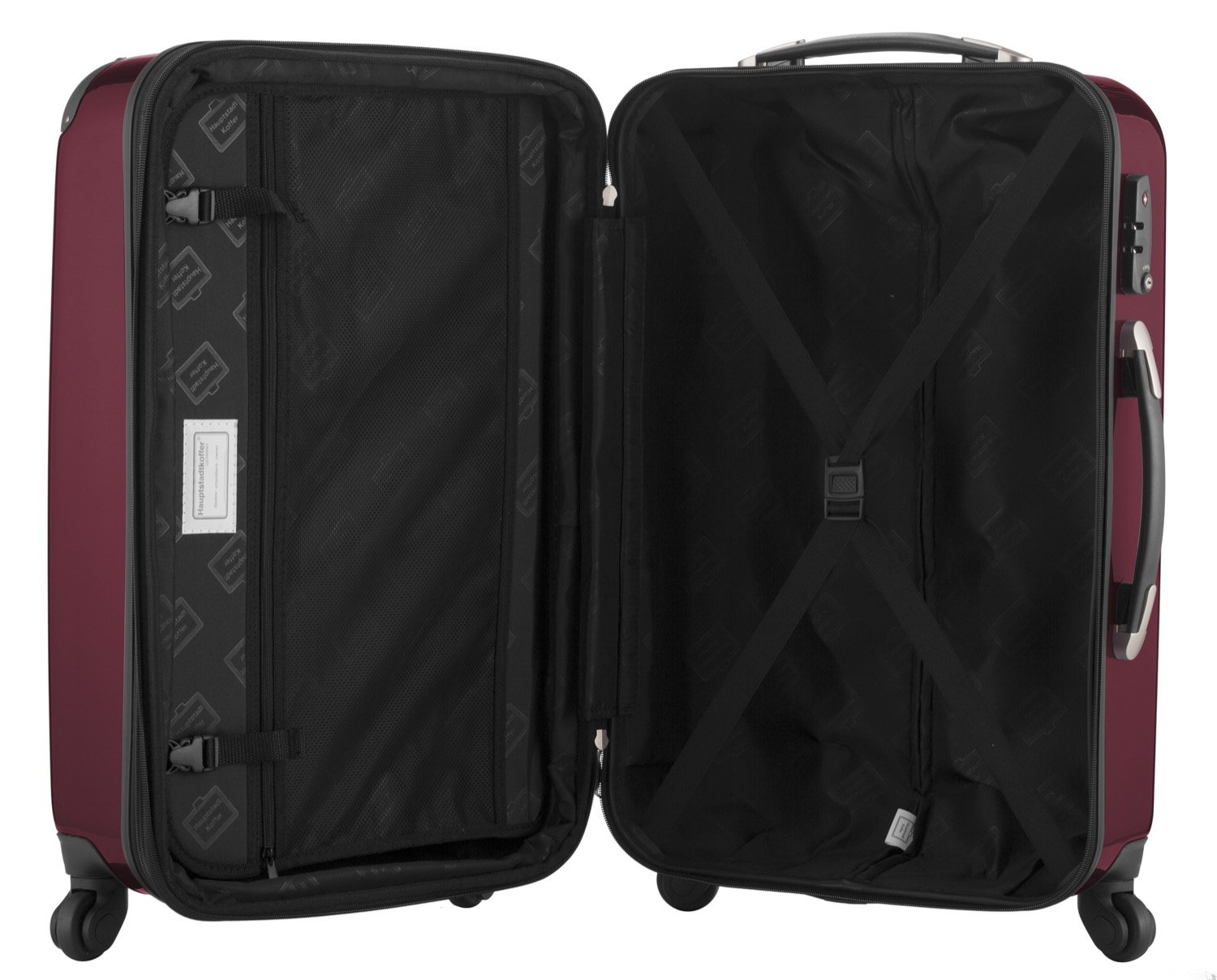 HAUPTSTADTKOFFER - Alex - Set di 3 valigie (S, M & L), 235 litri, Colore Bordeaux