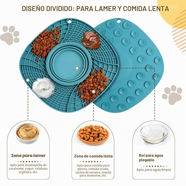 Foto 5 de 7 de AiQInu Alfombrilla para Lamer Perros con Ventosa, Dog Lick Pad, Alivio de la Ansiedad