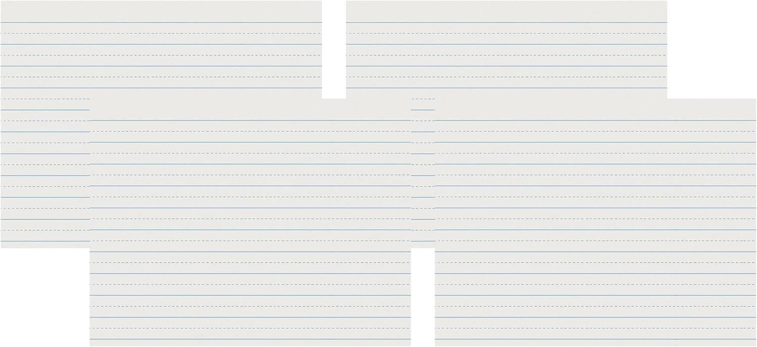 Pacon 2622 Alternate Dotted 3/4-Inch Ruled Newsprint Paper, 11 x 8-1/2, White, 500 Sheets/Pack (Pack of 4)