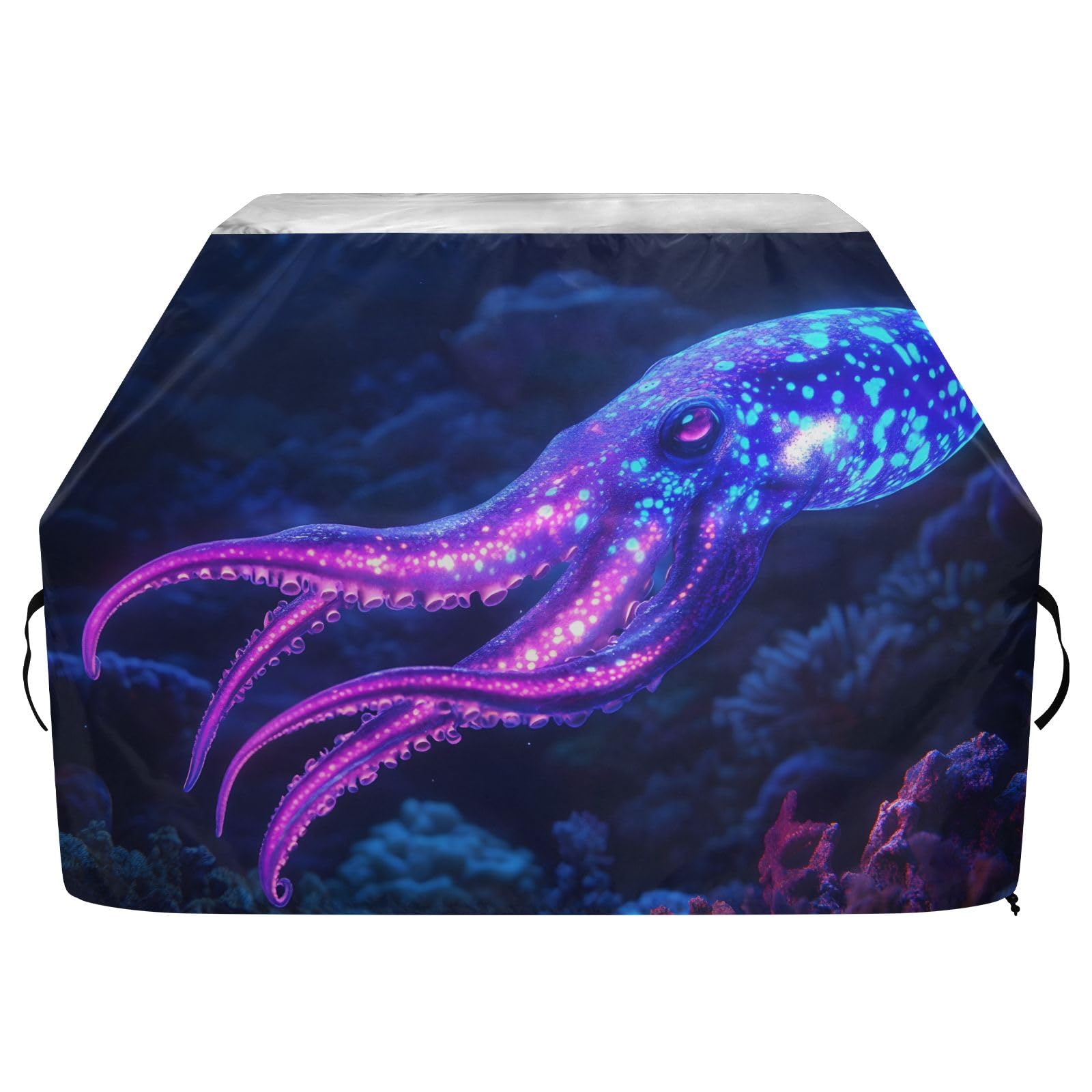 Copertura impermeabile resistente per barbecue, colore viola calamari