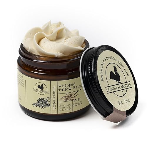 Miniatura 6 de Handmade Whipped Tallow Balm (Coffee Vanilla) - Organic Body Butter with Infused Olive Oil - 1.3 oz