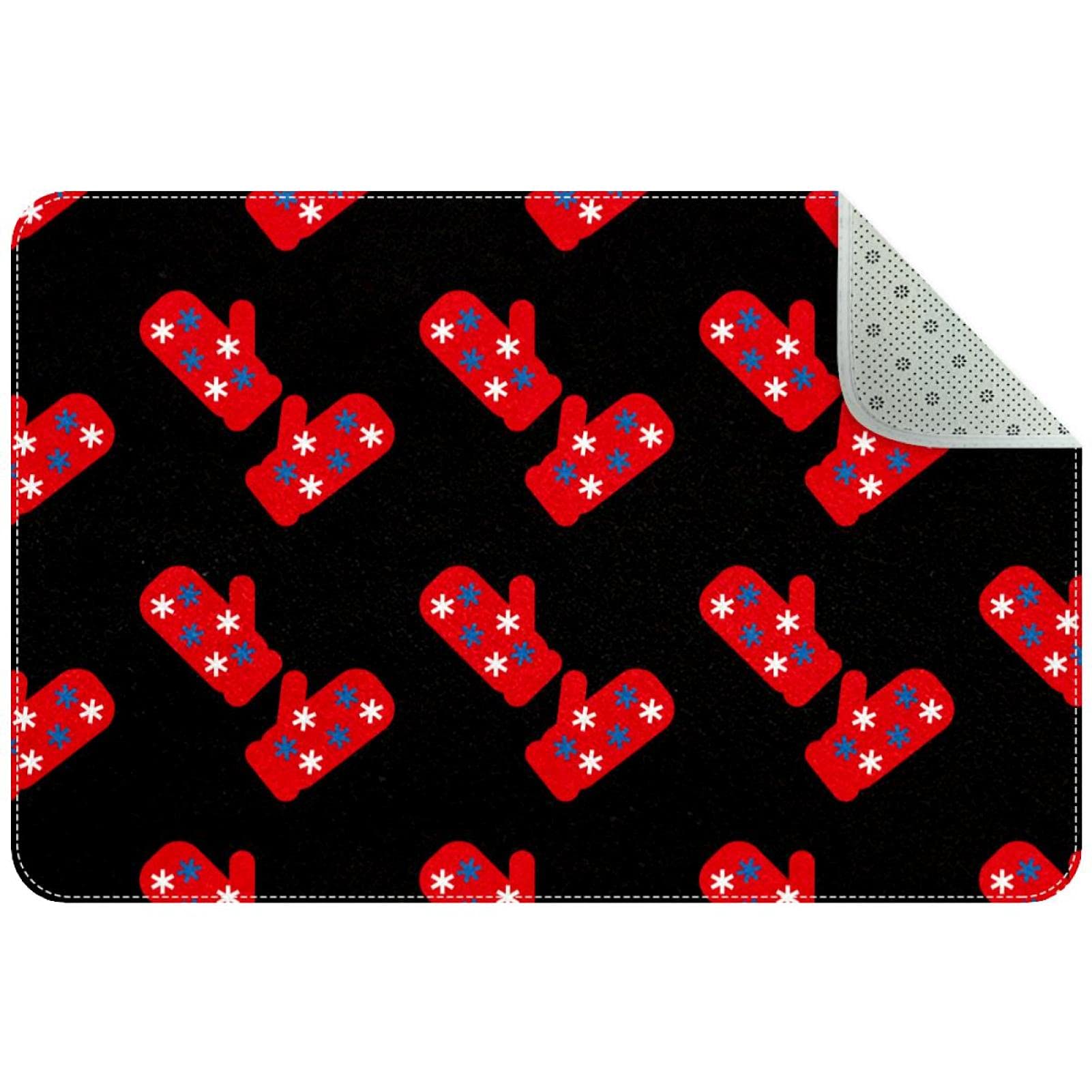 Tapis de porte avant d'hiver doux noir pour célébrer la magie de Noël en famille