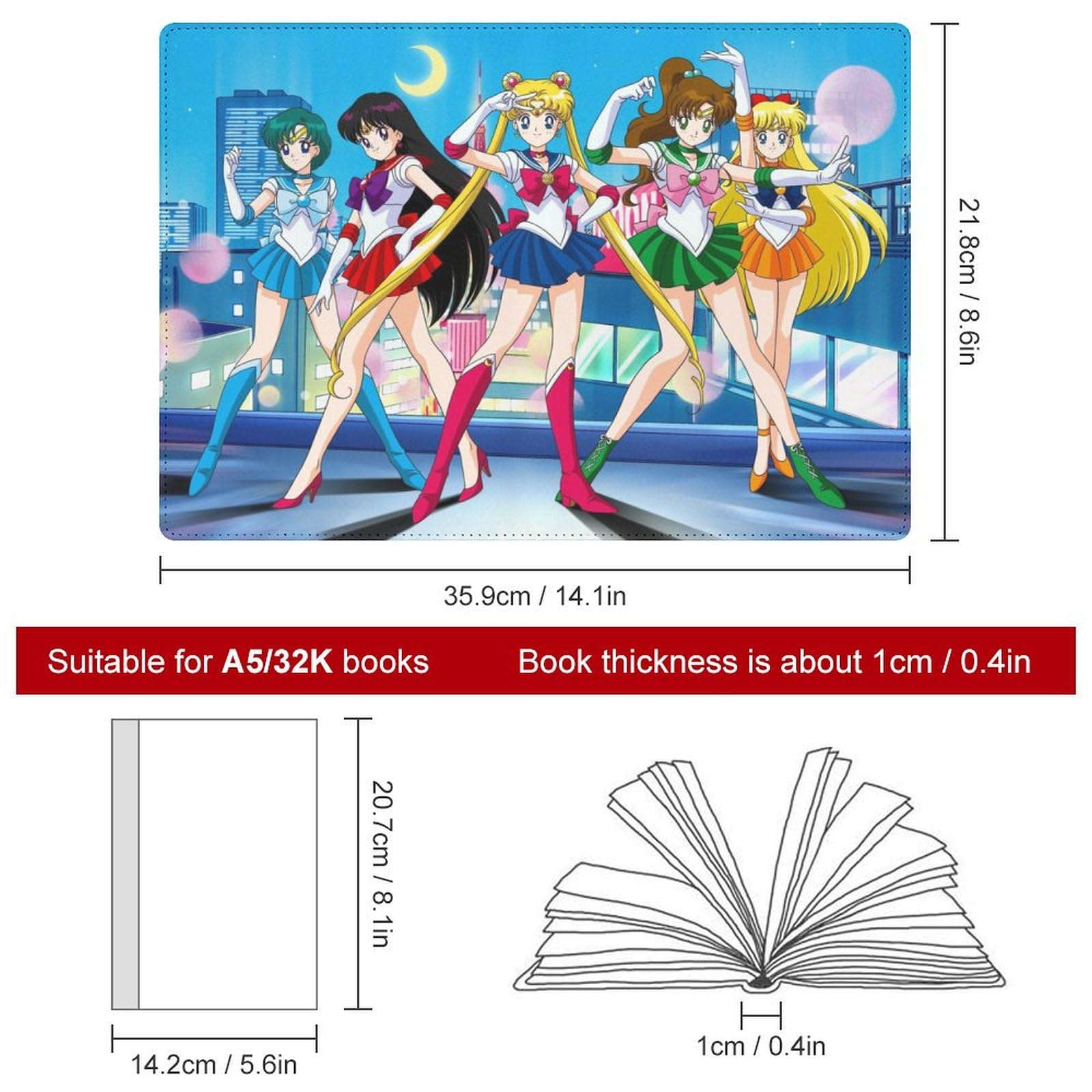 Amazon.co.jp: 美少女戦士セーラームーン ブックカバー A5サイズ対応