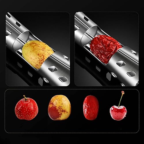 Miniatura 9 de Descorazonador de frutas de acero inoxidable removedor de núcleo de fruta con fecha roja para deshuesador de frutas herramienta para frutas peras