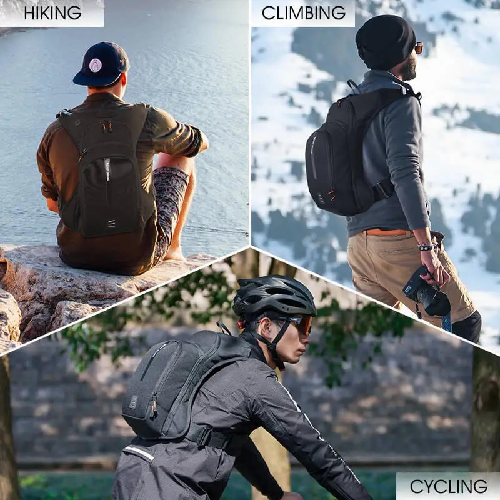 Sac à dos de vélo ultraléger 10 L Sac à dos d'hydratation de sport ergonomique Sac à eau de cyclisme Sac d'escalade en plein air