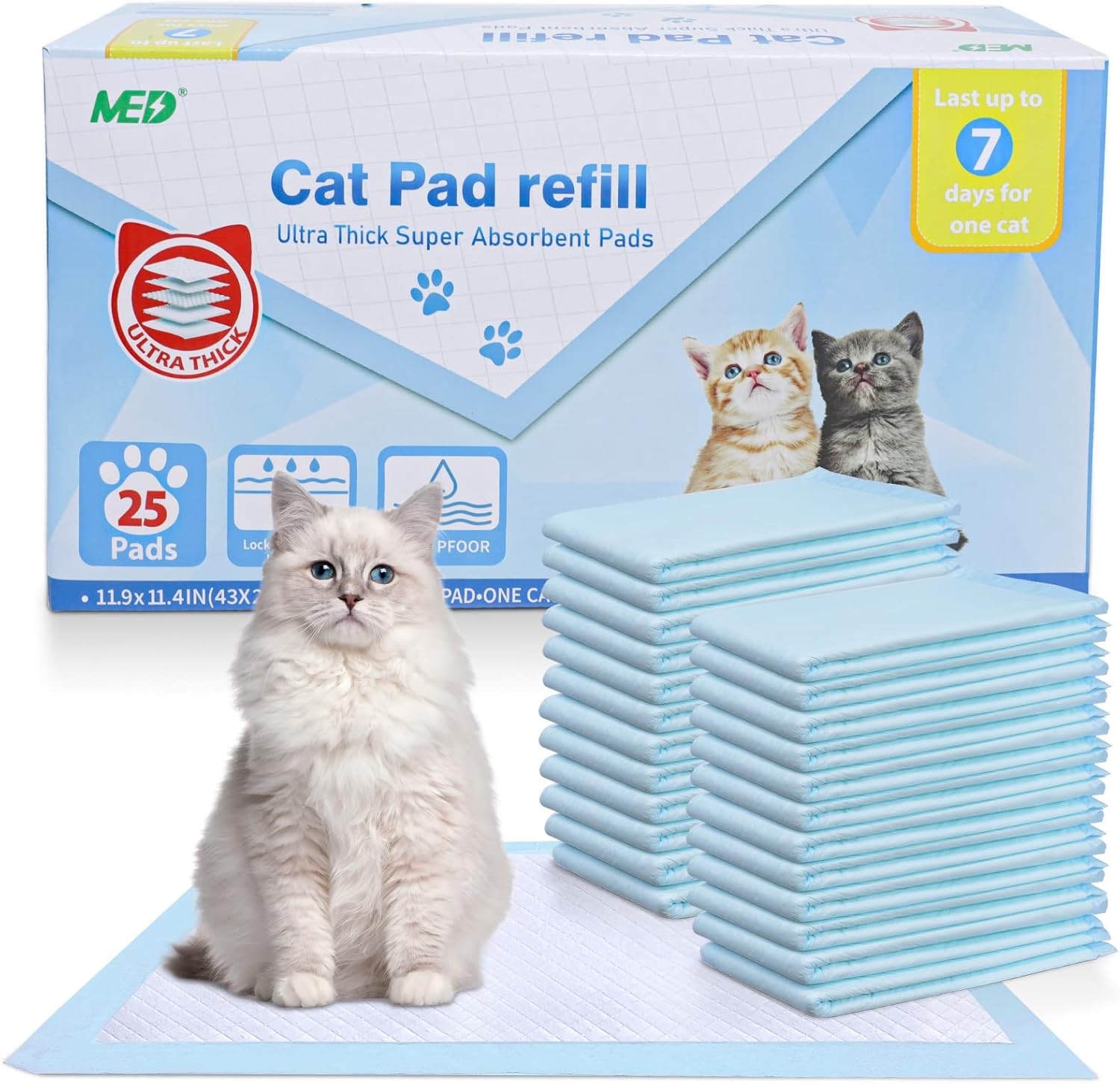 Cat Litter Pads Superior Absorbent 25 Count Scent Generic