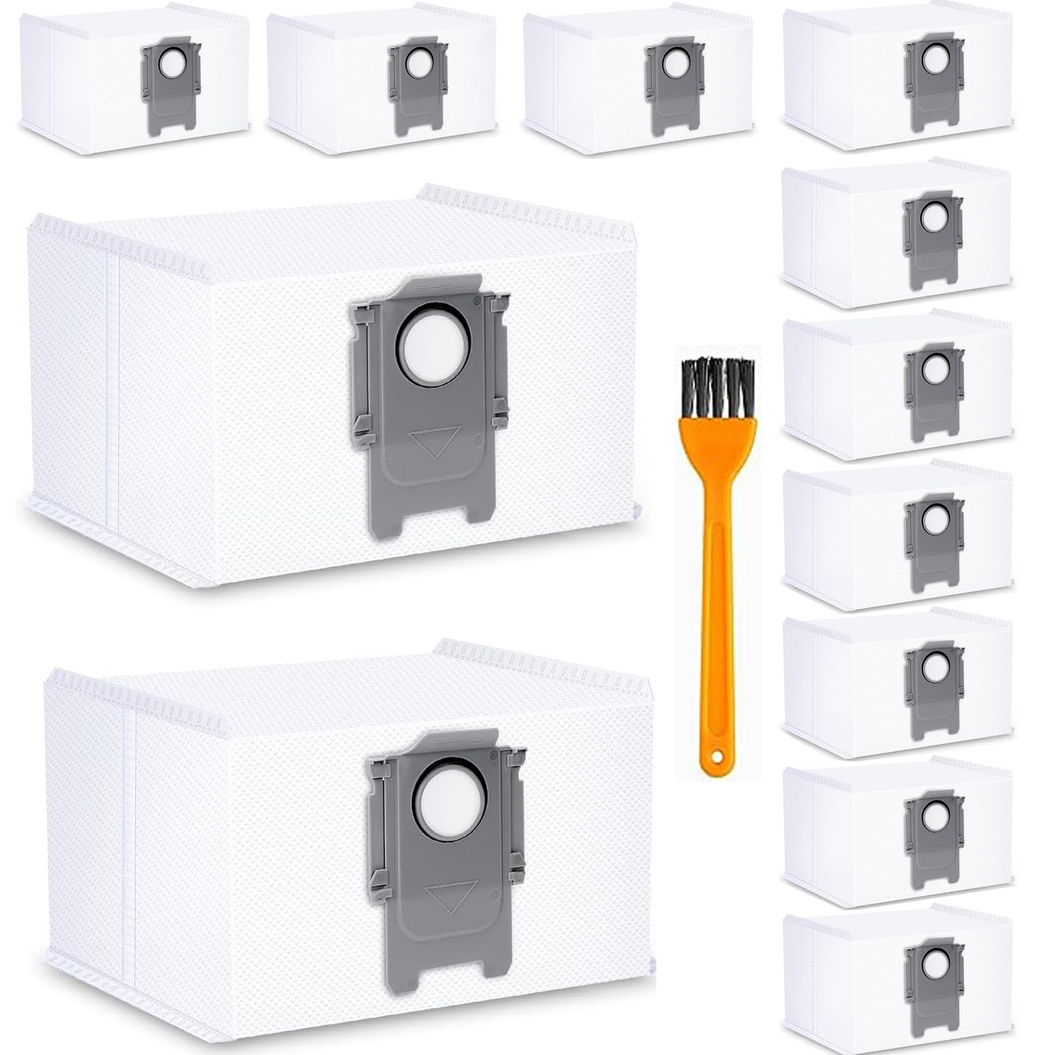 Hoidokly12 Pack Dust Bag Replacement for Roborock S7 MaxV Ultra /S7 pro Ultra /Q7 Max+ /Q7 Max+Plus /Q7 Max /Q5+Vacuum Cleaner, Large Capacity Disposable Vacuum Dust Bag Accessories Set