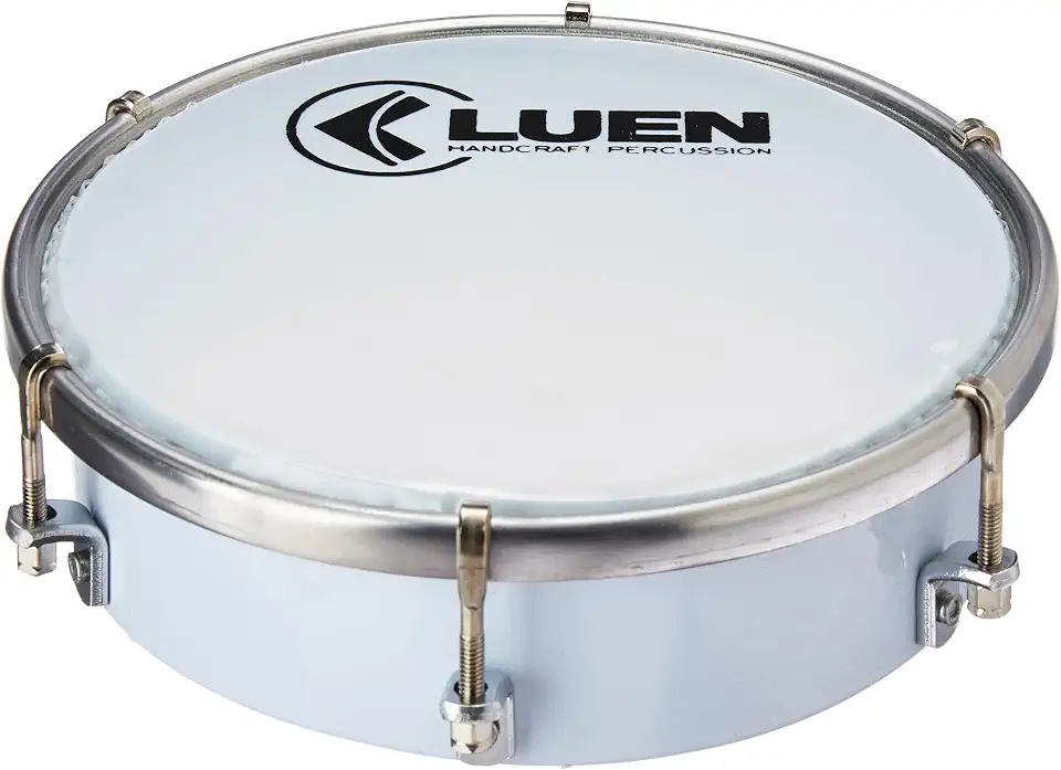 Tamborim - Serie Colorsteel Branco 06" 6 Afin Simples Pele Leitosa
