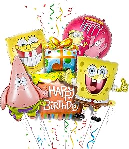 Coskun 5 PCS Aluminum Foil Birthday Balloons Birthday Helium Balloons Birthday Party Decorations for Boys & Girls Party Supplies and Decorations Character Balloons