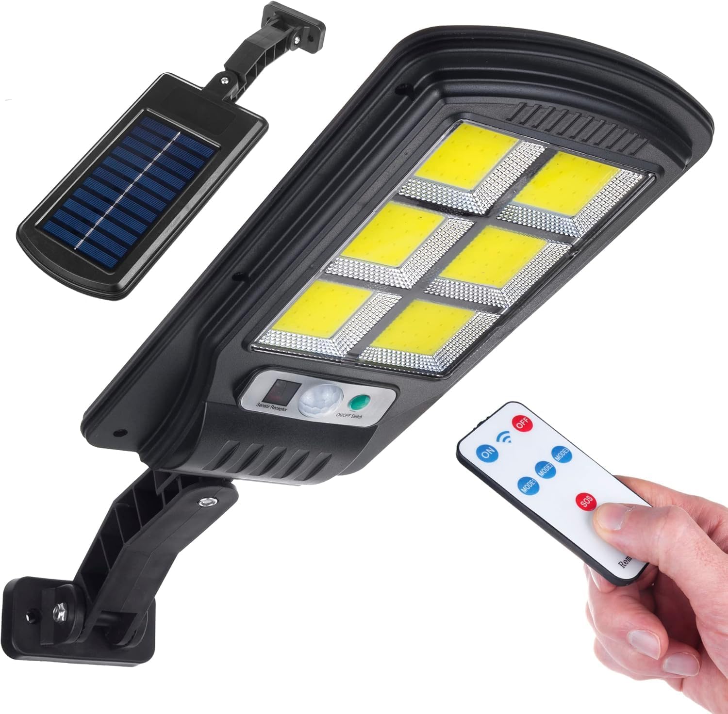 BLURISM Waterproof Portable Security Floodlight for Porch IP65 Waterproof Outdoor Solar Powered Lights Dusk to Dawn with Motion Sensor LED Security Light for Parking Lot, Drive-Way, Remote Control-image-40