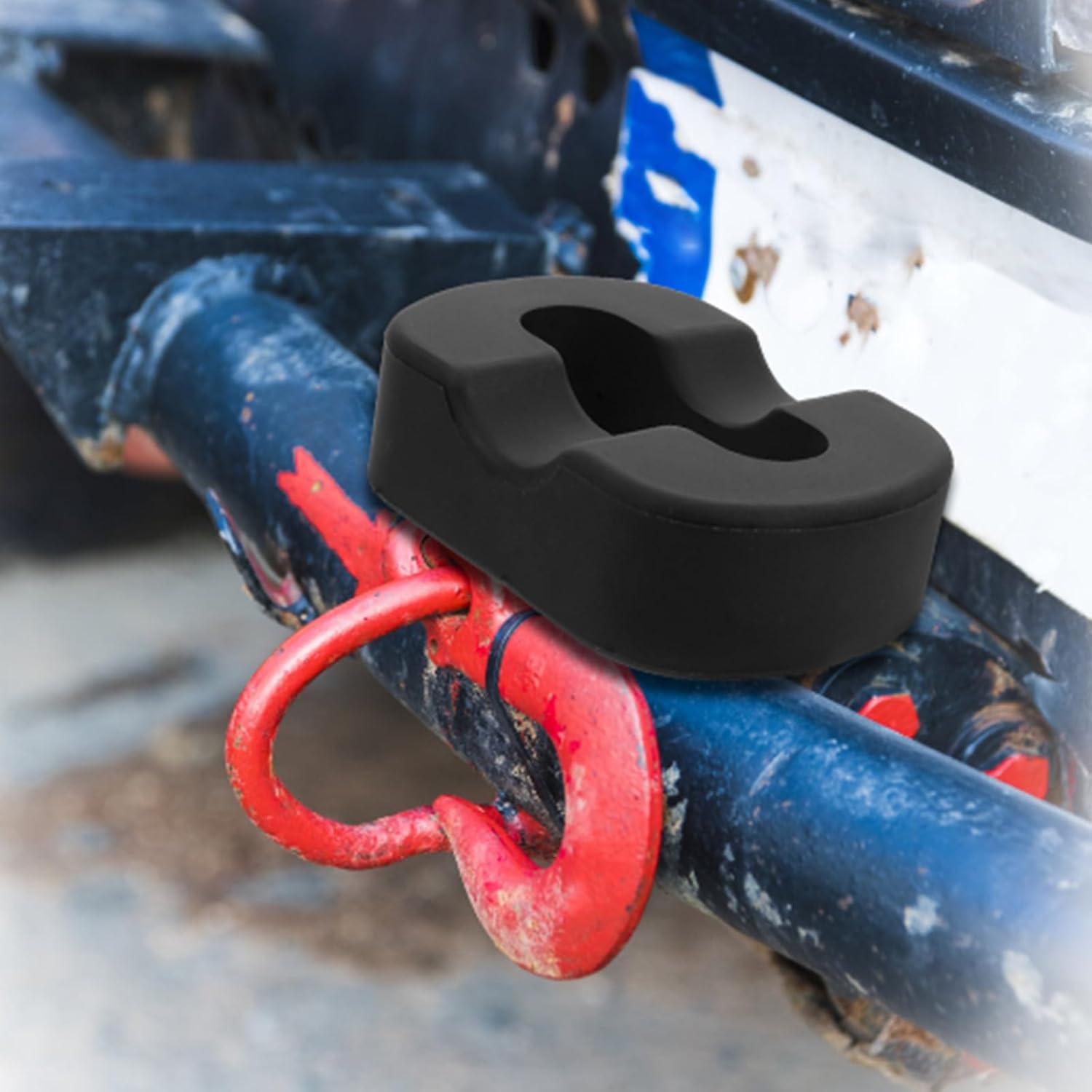 Rubber Winch Cable Fairlead Guide for Vehicle Multi-Functional Design and Easy Installation, Suitable for Off-Road Vehicles and Winch Guide Rope Protection