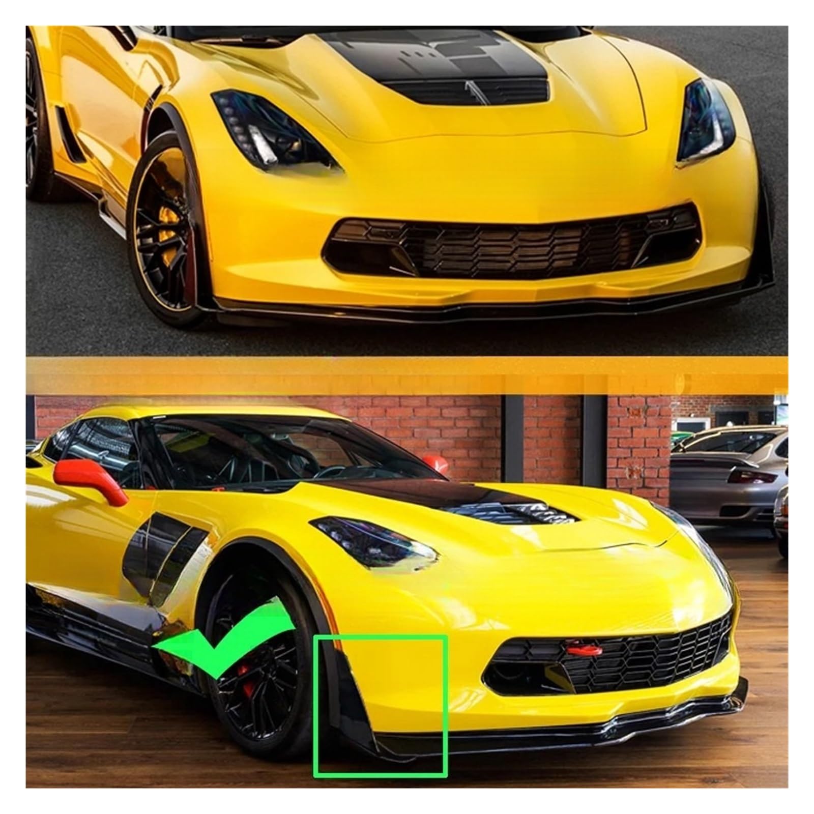 Amazon | フロントリップエクステンションスプリッター、コルベット C7 