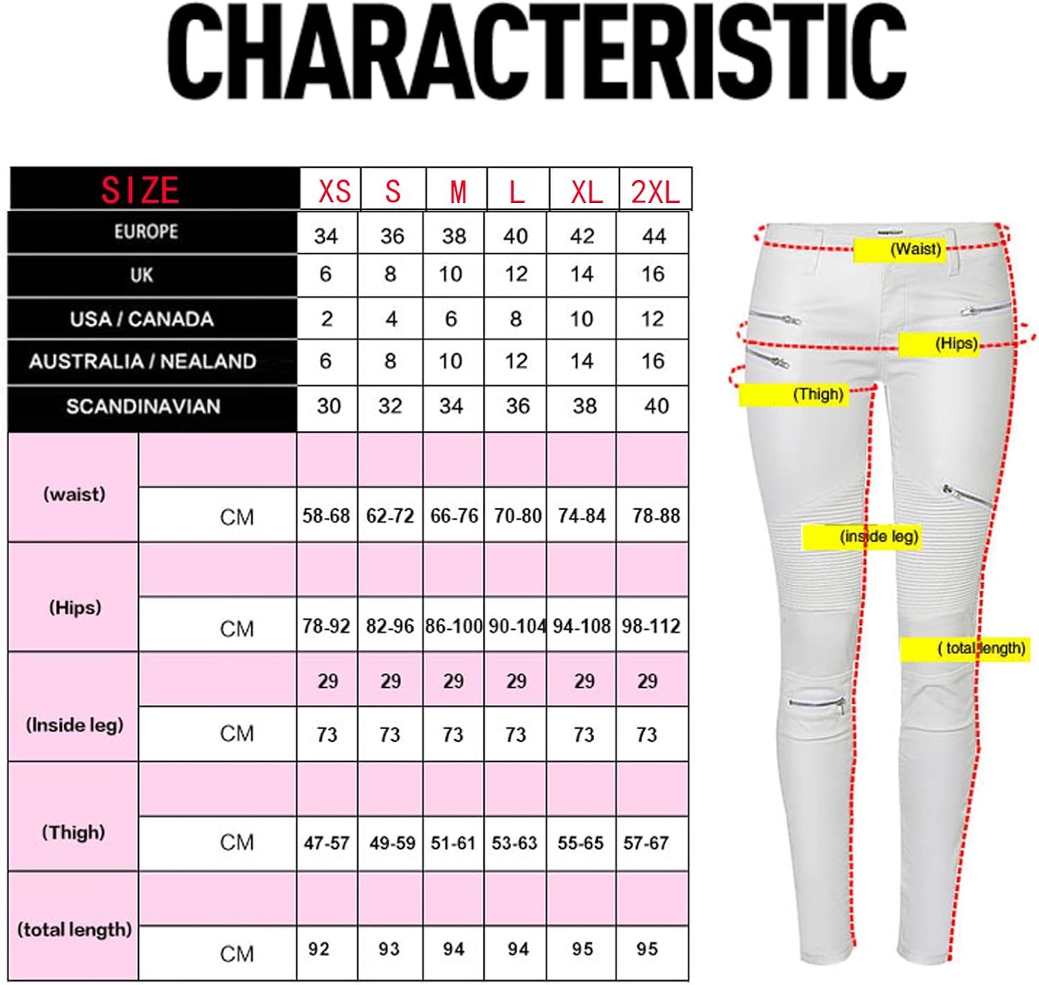 Black Pants PU Leather Coated Denim Pants for Women Sexy Tight Stretchy Rider Leggings - Image 7
