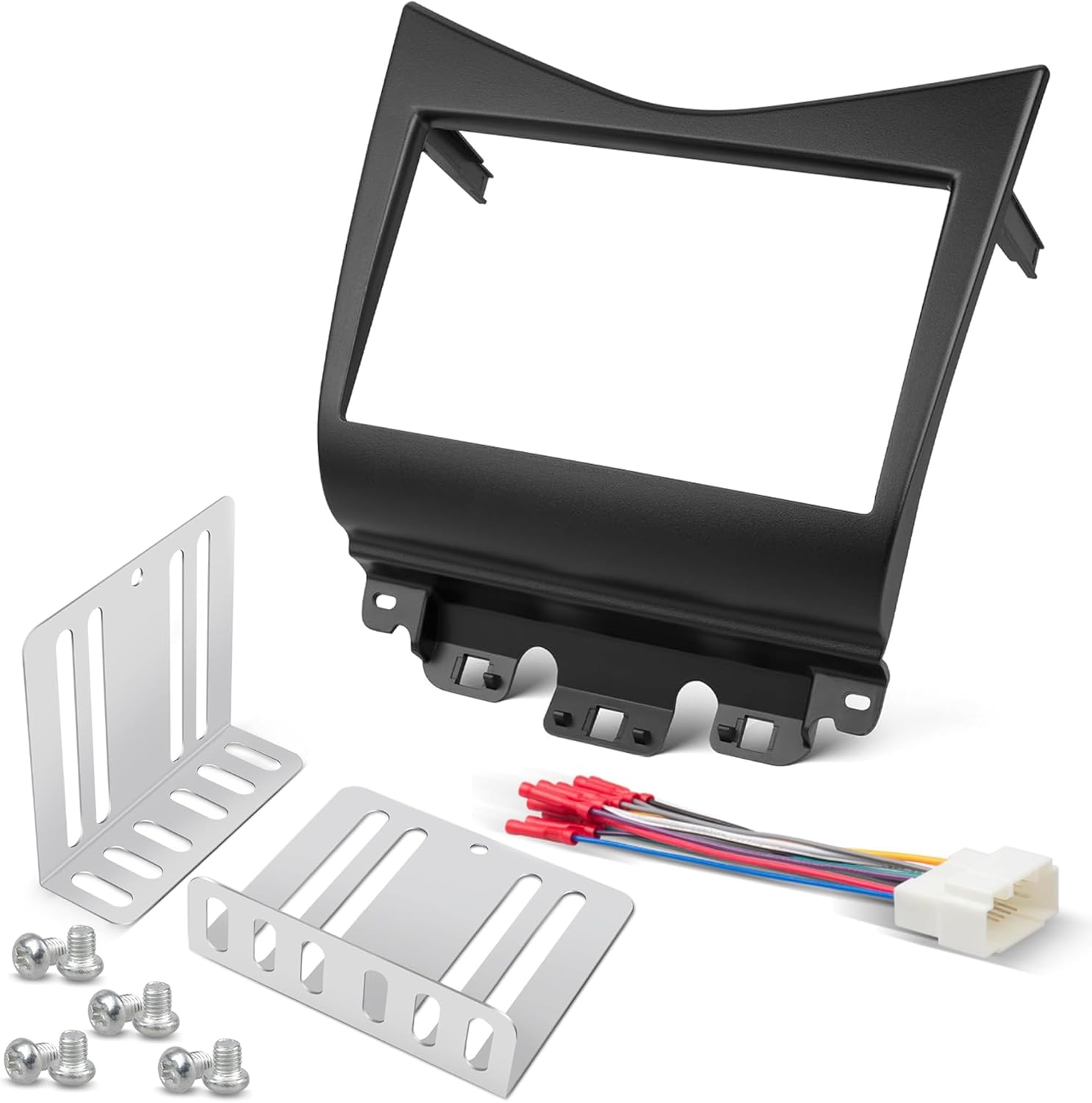 NuIth Double DIN Dash Kits for Honda Accord 2003-2007 + Universal Fit Metal Radio/DVD Player/Fitting Cage Mounting Bracket