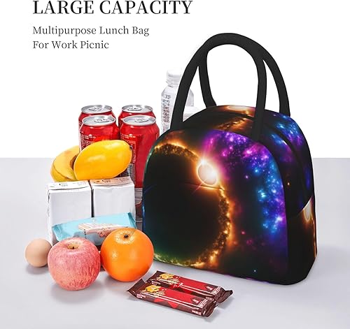 Miniatura 4 de Black Hole Galactic Space Lunch Bag Caja de almuerzo de gran capacidad Contenedor de almuerzo aislado para mujeres hombre trabajo al aire libre