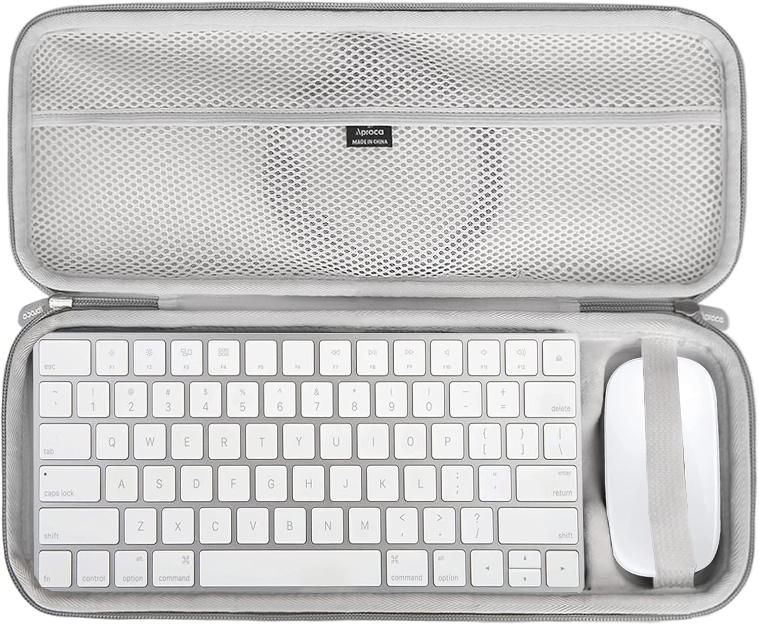 Aproca Case Compatible with Wireless Magic Keyboard 2 - MLA22LL/A and Magic Bluetooth Mouse 2, Portable Storage Bag for Accessories -Grey (Case Only)