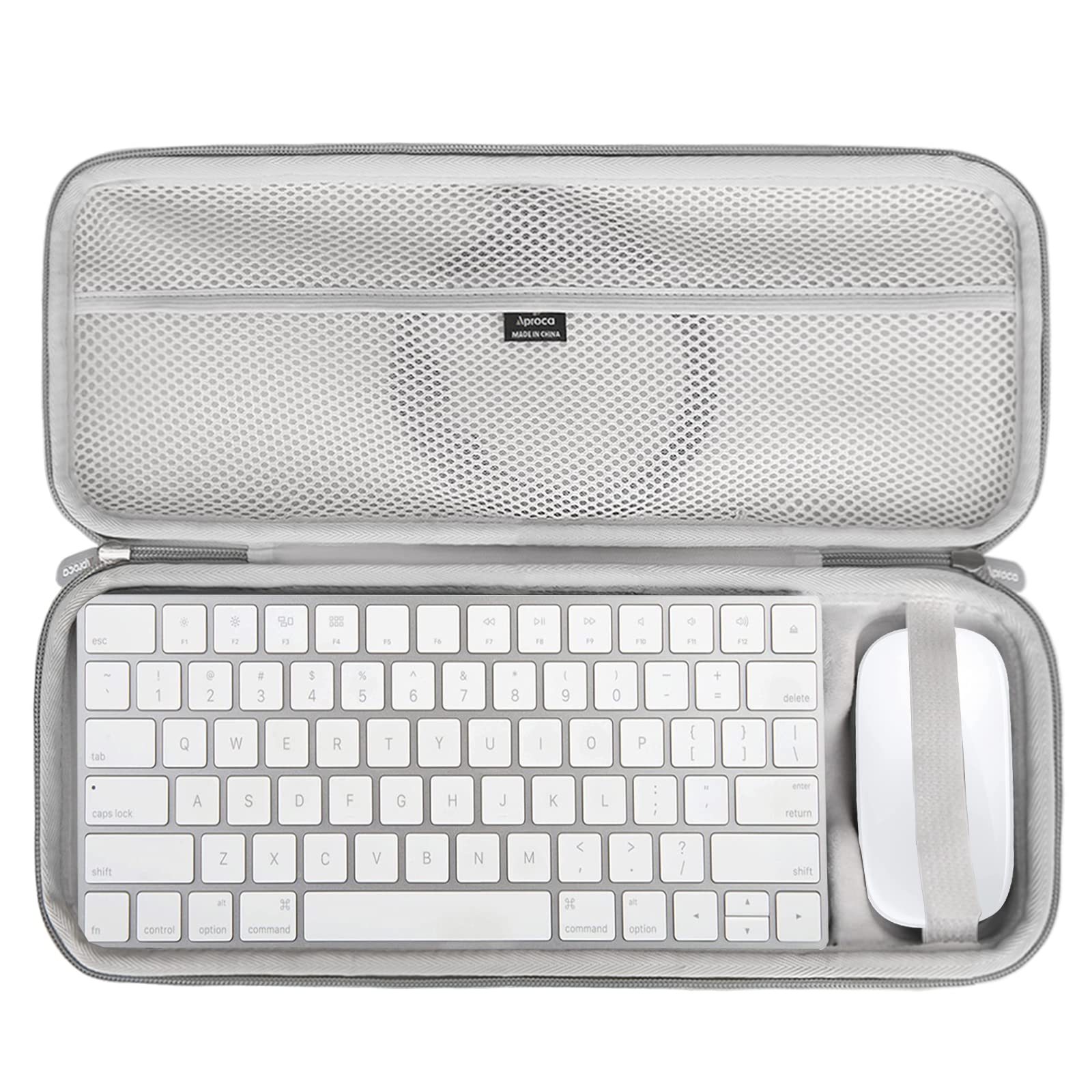 Aproca Grey Hard Travel Storage Case, for Apple Wireless Magic Keyboard 2 - MLA22LL/A and Apple Magic Bluetooth Mouse 2-image-49