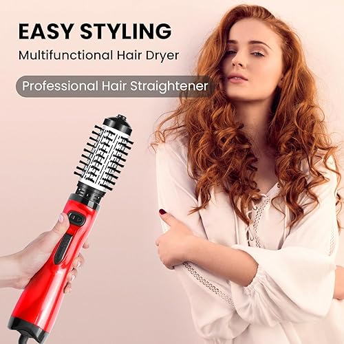 Miniatura 4 de Estilizador de aire caliente 3 en 1 y secador de pelo giratorio 360, cabello seco, alisar el cabello, secador de pelo Multitudet, cepillo secador de