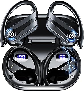 【耳掛け式イヤホン Bluetooth イヤホン】ワイヤレスイヤホン bluetooth ブルートゥースイヤホン 単体イヤホン最大20時間再生 合計100時間再生可能 数字LEDディスプレイ表示 AAC/SBC対応 Hi-Fi音質 いやほん ヘ...