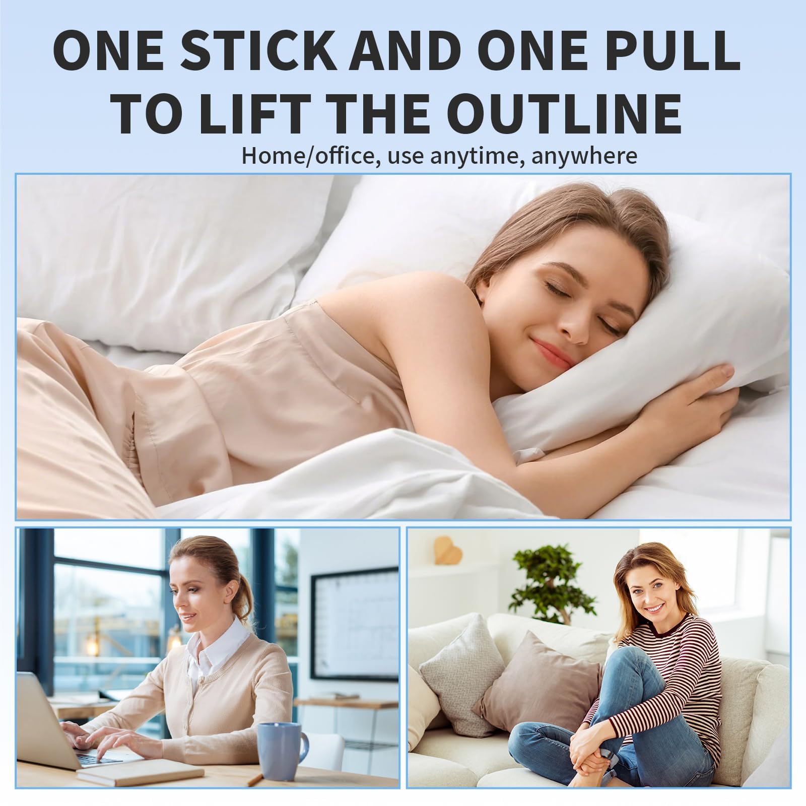 160 Pezzi Nastro Lifting Invisibile 6 Corde Sollevamento Della Pelle Cadente Lifting E Rassodamento a V Adatto per Viso Collo E Contorno Occhi