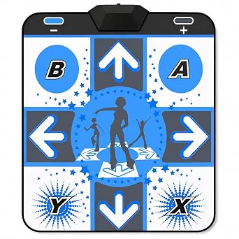Single-Player Dance Pad, Non-Slip Game Dancing Mat for Nintendo Wii Gamecube, with NGC Connector for WII Console, Suitable for Dance Revolution DDR Video Games One Player