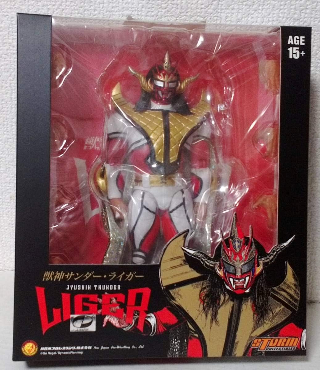 Amazon 獣神サンダーライガー アクション フィギュア 新日本プロレス 覆面レスラー キン肉マン ケシ ソフビ タイガー プロ格 ストーム 銀足 フィギュア ドール 通販