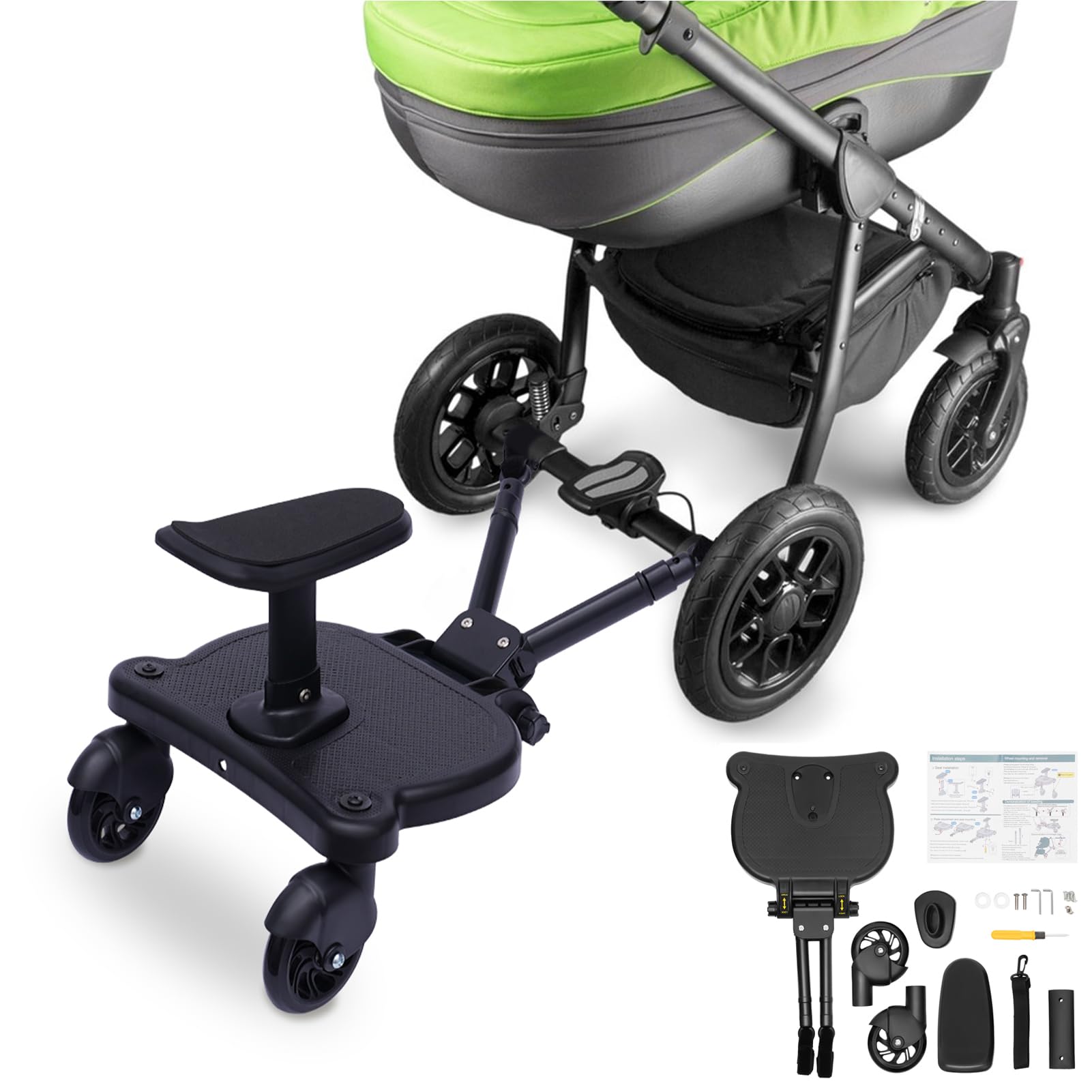 Uniwersalna deskorolka dla dzieci z siedziskiem, nośność 25 kg