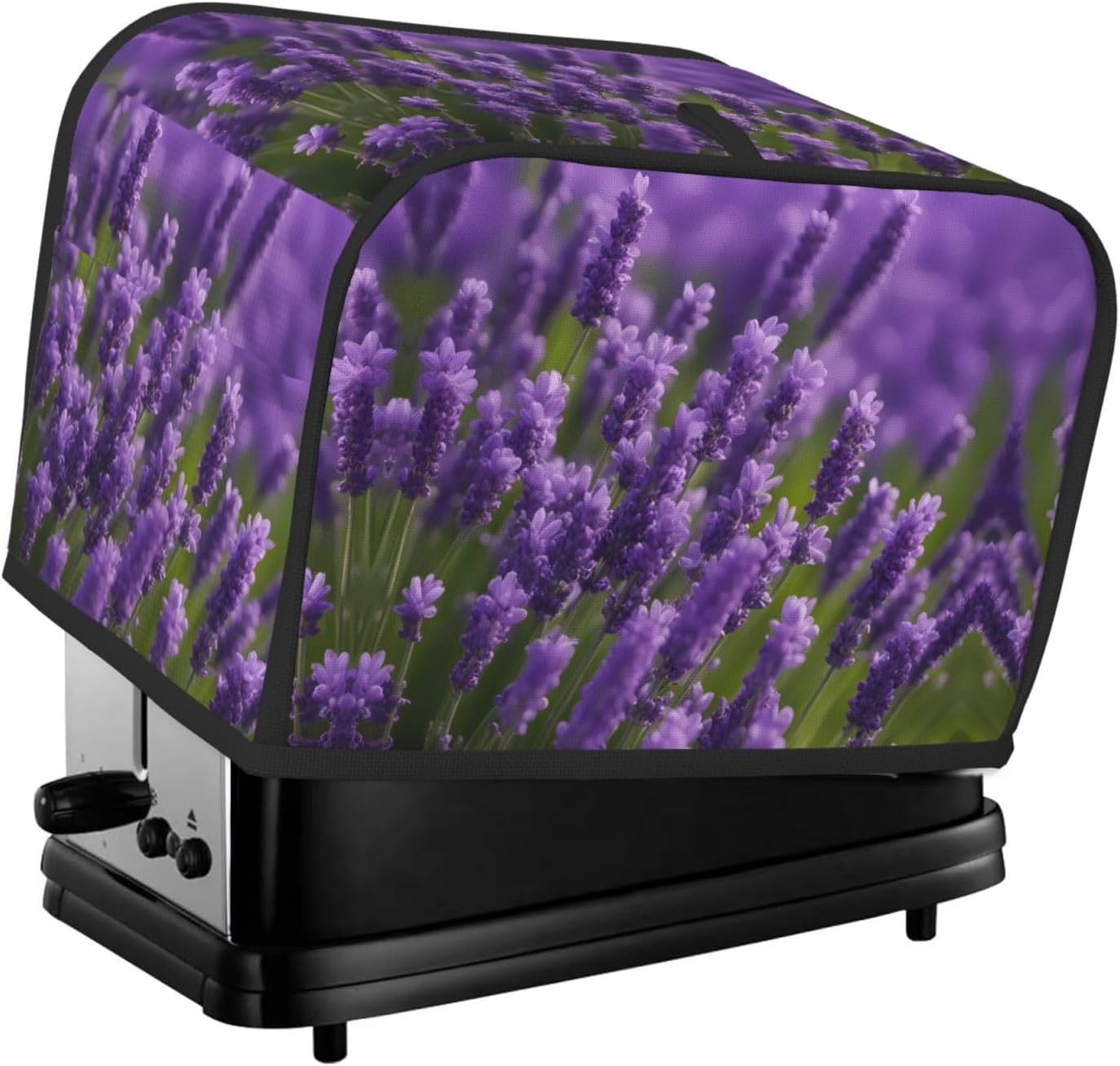 Purple Lavender Garden Printing Toaster lid household 2-slice bread machine dust cover protective cover