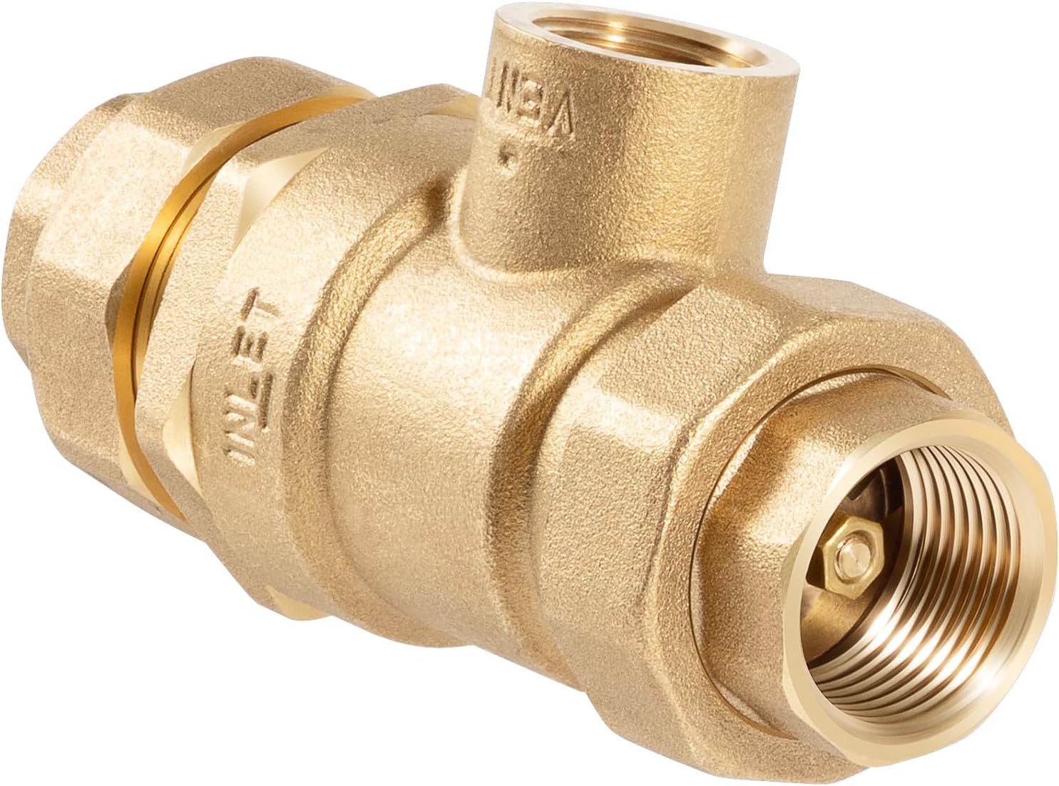 Backflow Preventer Dual Check Valve with Intermediate Atmospheric Vent, 3/4 Inch, Female Union Inlet and Outlet Connections Replacement for Backflow Preventer Dual Check Valve
