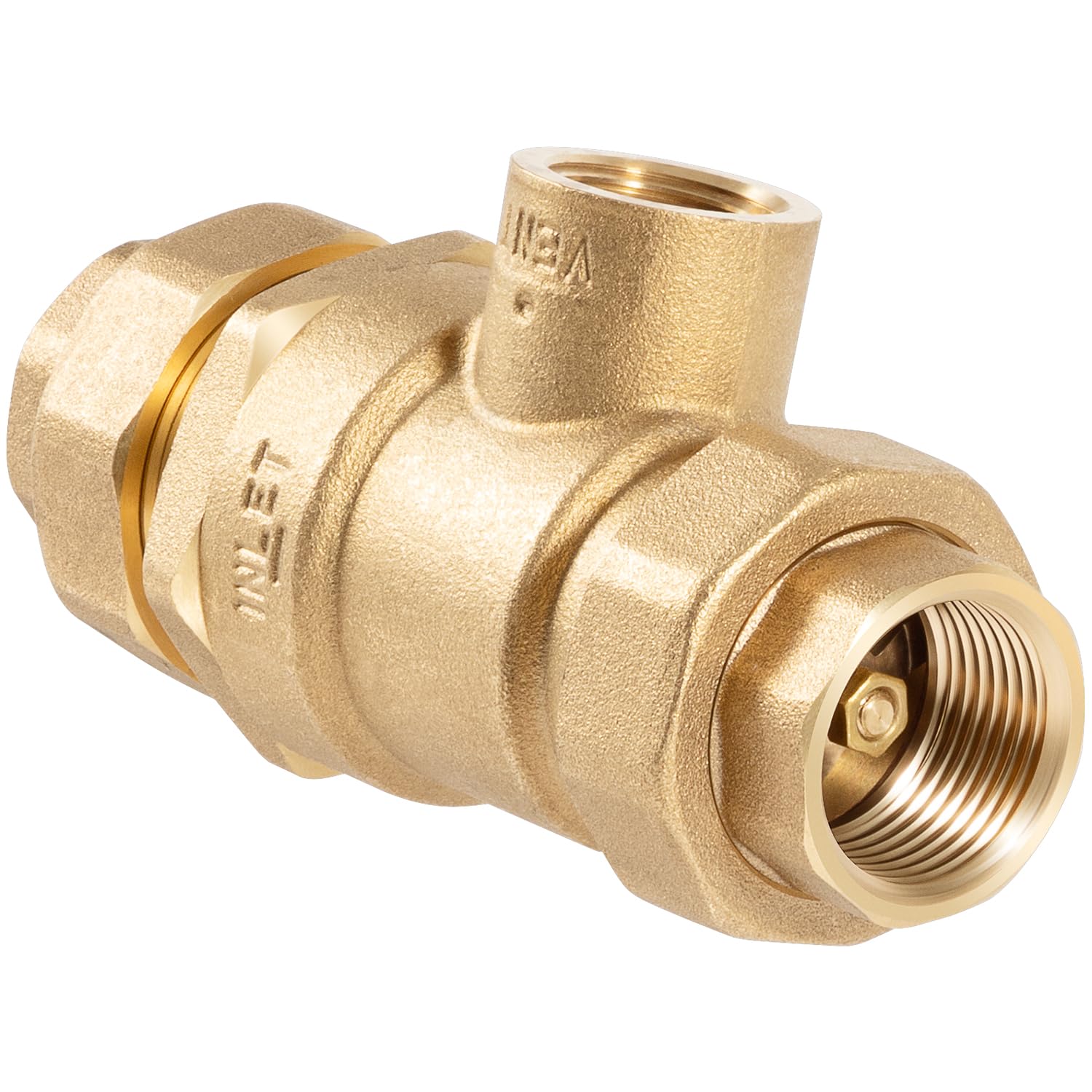 9D-M2 3/4 Inch Bronze Dual Check Valve Preventer di riflusso con sfiato atmosferico intermedio, connessioni di ingresso e uscita dell'Unione femmina