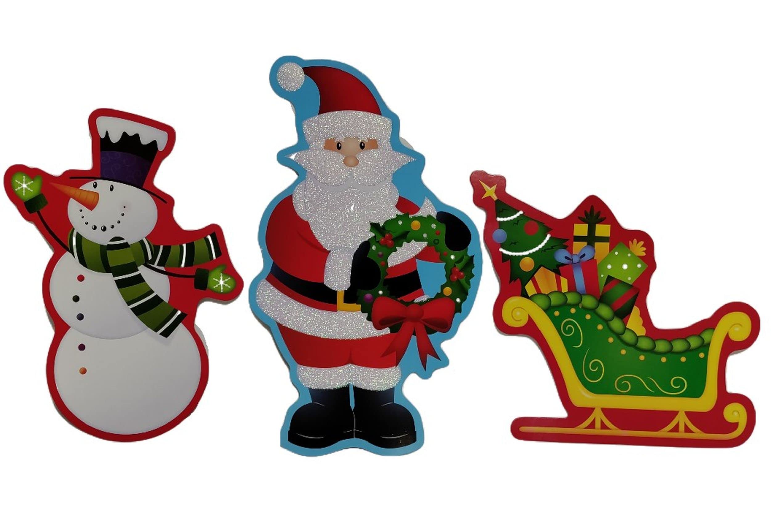 PMS Weihnachtsdekoration aus Karton, 2 x Glitzer, PBHC, 6 Stück