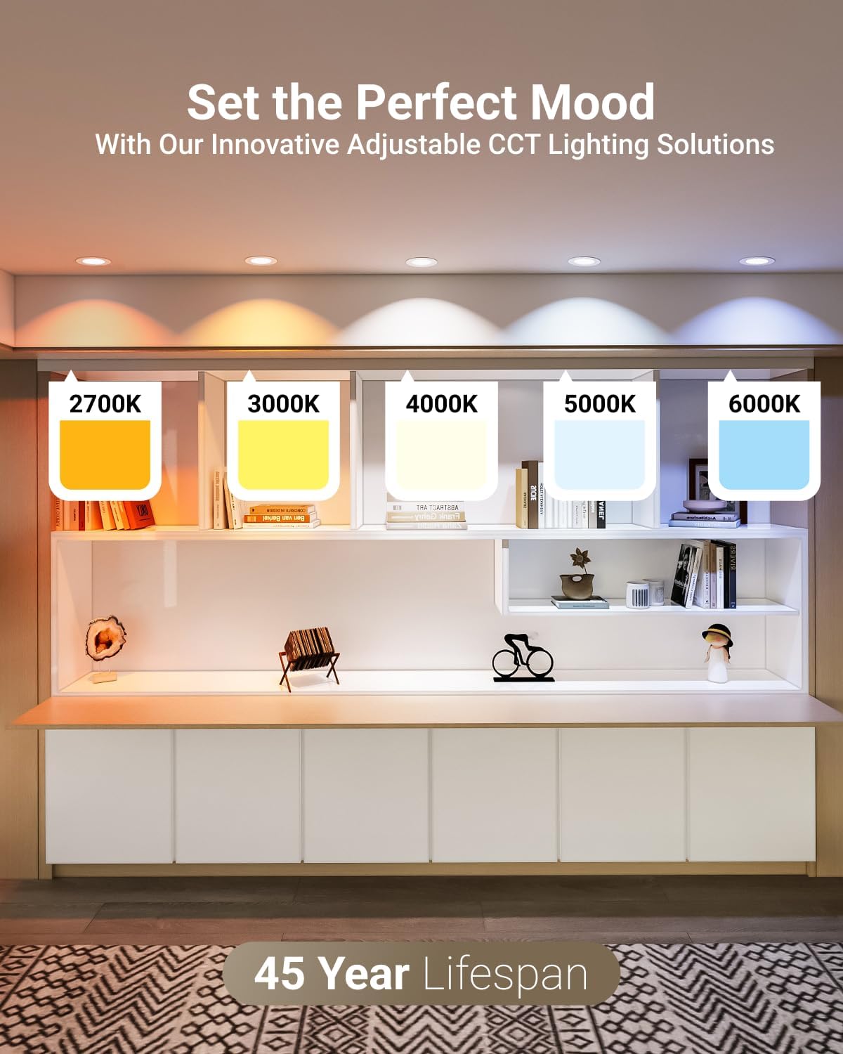 Sunco 12 Pack 4 Inch LED Recessed Lights, Canless Ceiling Light Slim, 650 LM, 10W, Selectable CCT 2700K/3000K/4000K/5000K/6000K, Dimmable, Wafer Thin, with Junction Box ETL