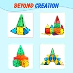 Gemmicc Magnetic Tiles Building Blocks for Kids, STEM Approved Educational Toys,3D Magnet Puzzles Stacking Blocks for Boys Girls,100 PCS Advanced Set with 2 Cars