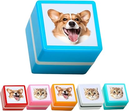 Custom Pet Stamp - Personalized Self-Inking Stamp for Pet Lovers with Customizable Options-Red