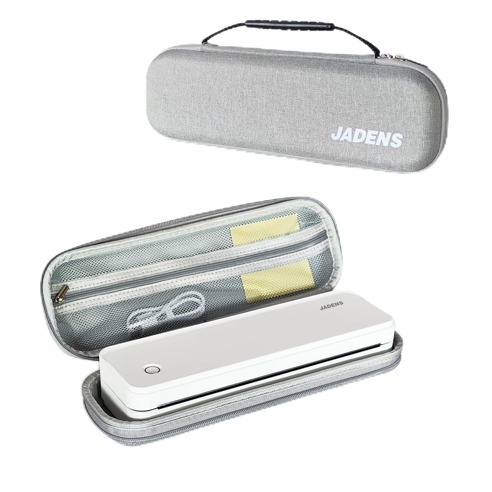 JADENS Portable Carry Case Compatible Portable Printers Compact Lightweight Design, Shockproof Waterproof Scratch Resistant(Gray)