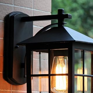 AMAZWI Popular Retro Outdoor Favorable Europe Villa Corridor Sconce Lamp Black Waterproof Exterior Garden Doorway Lighting,Modern Wall lamp
