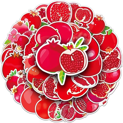 Miniatura 2 de Calcomanías de granada  50 calcomanías de vinilo impermeables de granada para casco, botellas de agua, bicicleta, laptop, refrigerador, equipaje,