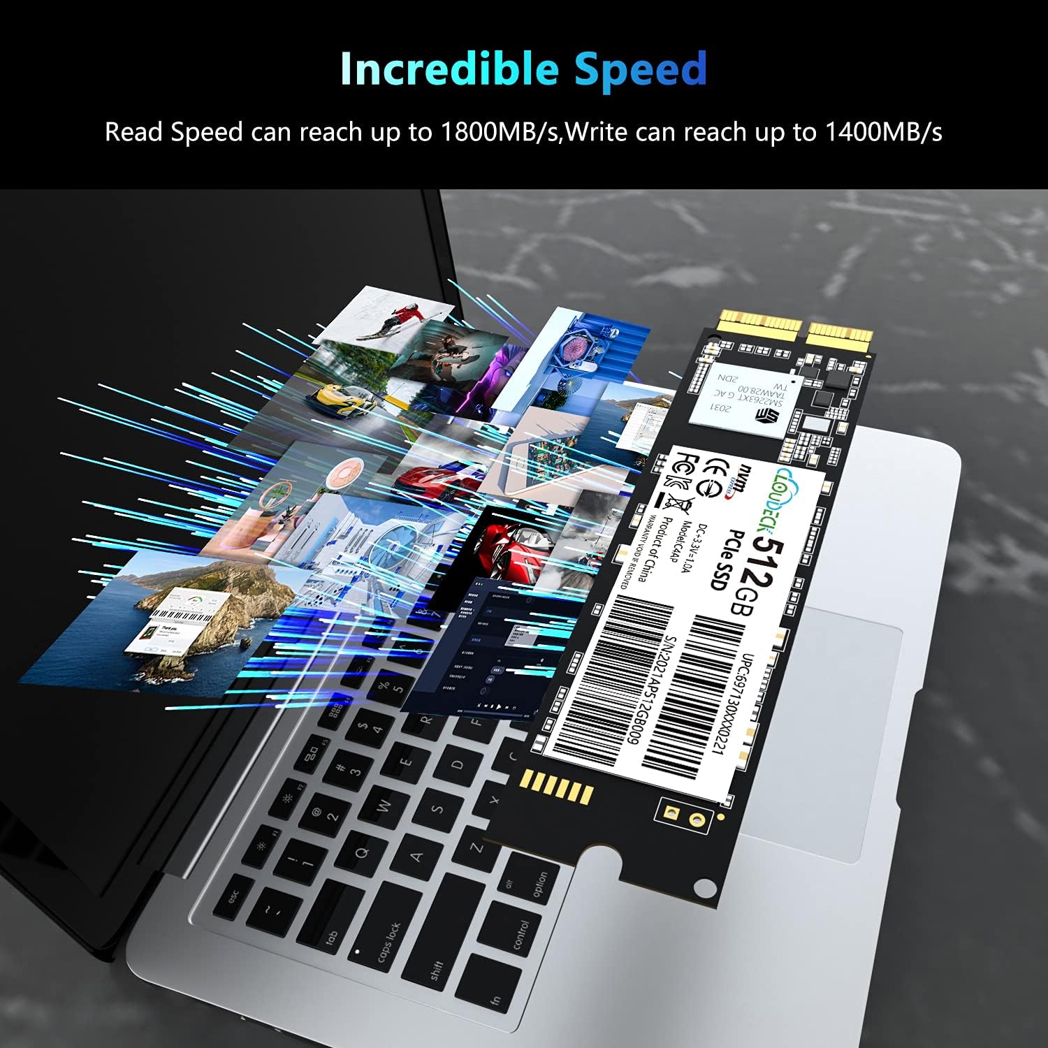 Tech Deals 🔥 Cloudeck 1TB 3D NAND NVMe PCIe SSD,Gen3x4 Internal SSD Solid State Drive for MacBook Air (Mid 2013-2017),MacBook Pro(Retina,Late 2013-Mid 2015),Mac Pro(2013)&Mini (2014),iMac(2013-2017)