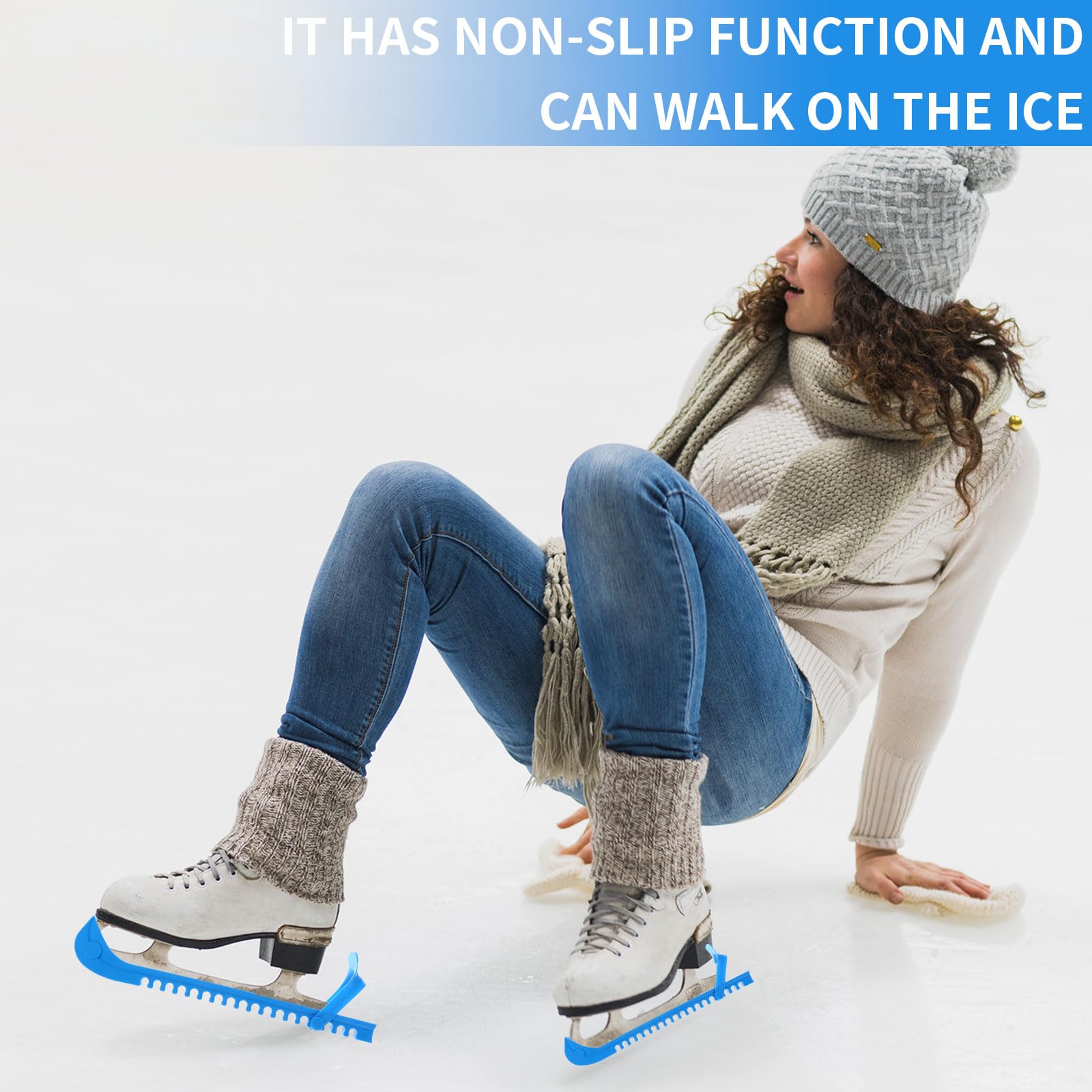 2 Paires De Protège-lames Pour Patins - Réglables Pour Hockey Et Patinage Artistique - Enfants Et Adultes (Noir + Blanc)