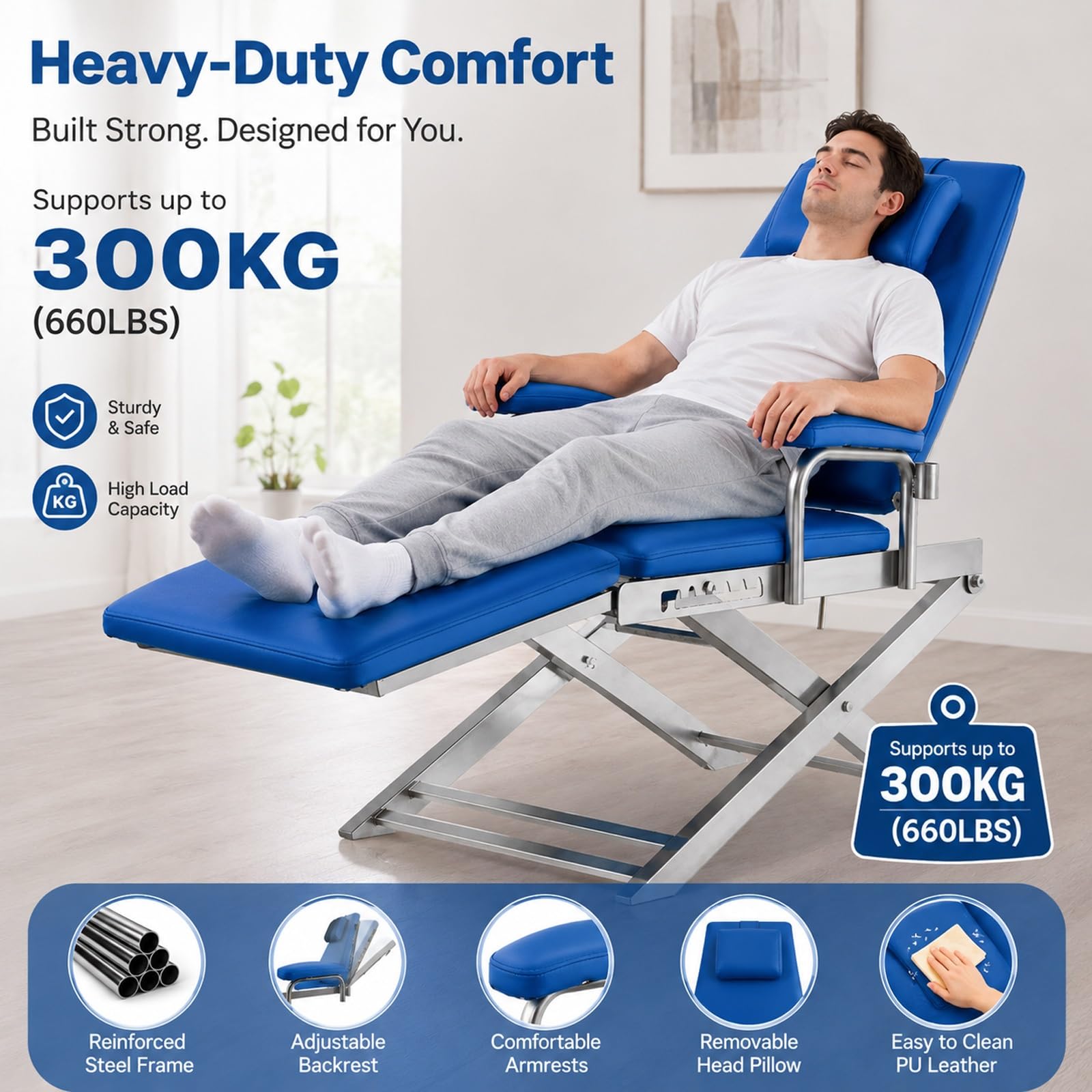 Przenośny fotel dentystyczny ze światłem LED, regulowany fotel z tacą i spluwaczką, lekki i łatwy do transportu do klinik i salonów