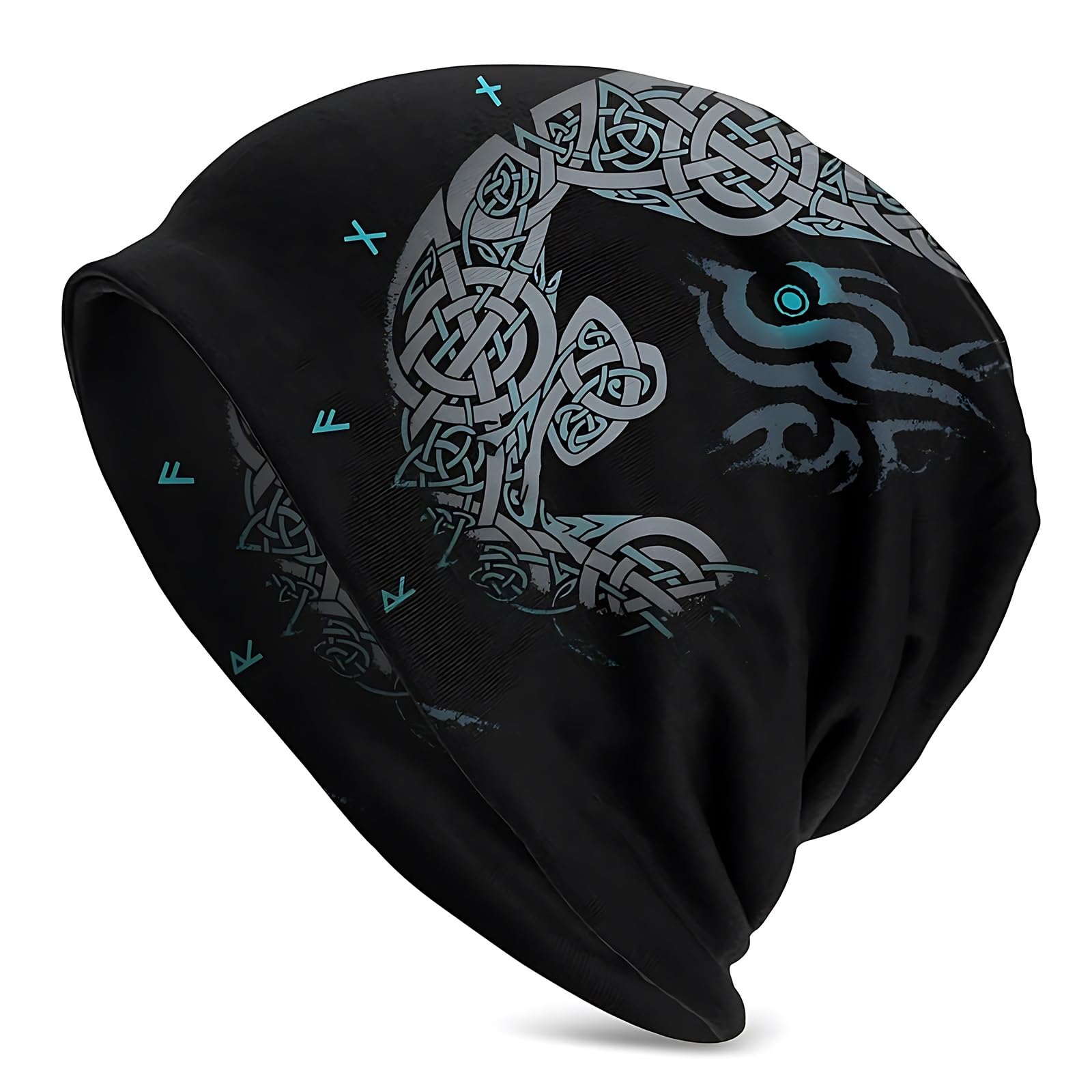 Bonnet mince double couche chaud pour homme protégeant du froid grâce au tricot Viking Fenrir