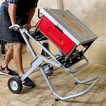 POWERTEC Table Saw Stand with Wheels, Portable Stand w