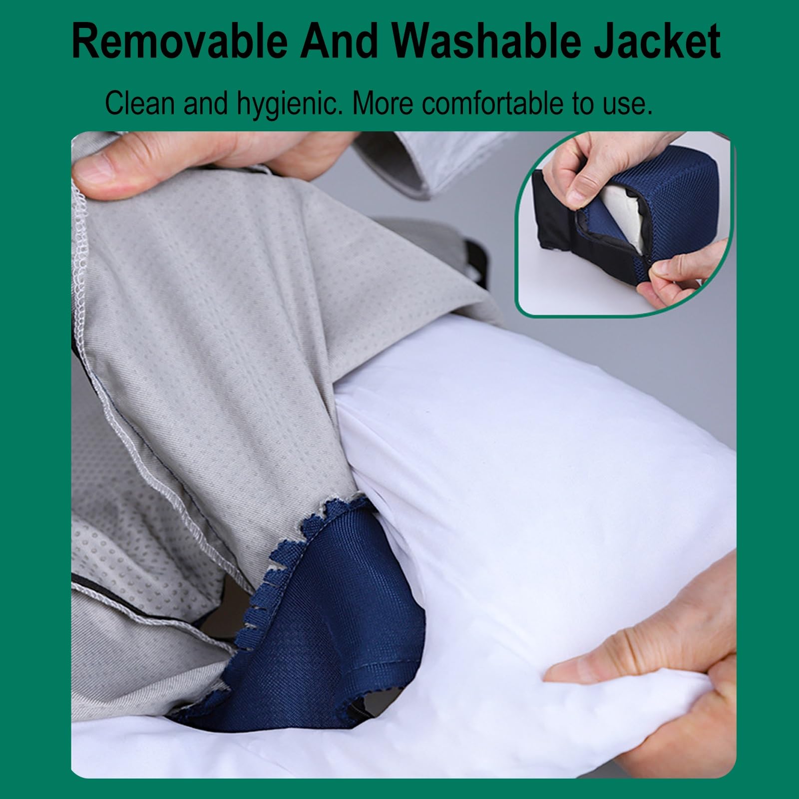 Cojín Triple Antideslizante For Asiento De Silla De Ruedas, Cojín Antiescaras For Silla De Ruedas, Comodidad Elástica Suave Que Puede Aliviar El Dolor Lumbar O El Nervio Ciático Y El Dolor De Coxis.