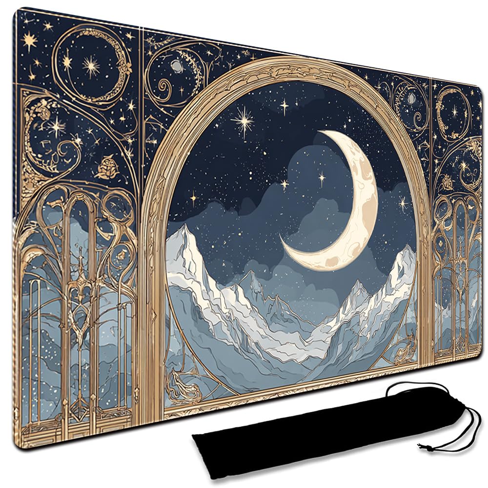 MTG Playmat,With Waterproof Storage black Bag Szie 60 x 35CM , With Zone MTG playmat Stitched Edges Game Play Mat Trading Card Game Playmats TCG Game Mat (No Zone,2)