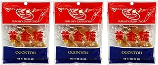 UMAYA - The Golden Drop Ogontoh Candy (2.2oz Per Pack) - Japanese Traditional Pure Cane Sugar Candies - Natural Hard Candy - No Colorings, Flavorings, or Additives - Individually Wrapped - Bundle of 3