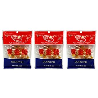 UMAYA - The Golden Drop Ogontoh Candy 2.2oz Per Pack - Japanese Traditional Pure Cane Sugar Candies - Natural Hard Candy - No Colorings, Flavorings, or Additives - Individually Wrapped - Bundle of 3