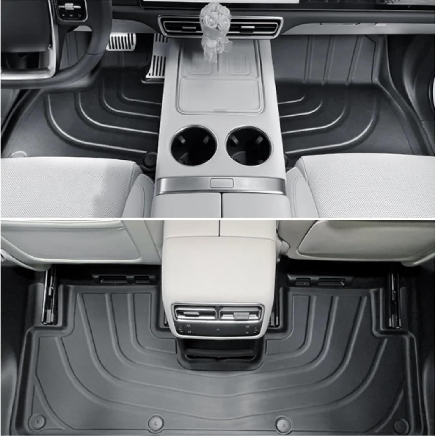 TPE Floor Mats Compatible for Lixiang L6 Pro/Max 2024 2025,All Weather Waterproof Non-Slip Floor Liners Trunk Mats Cushion Protector(Blankets 7pcs,L6 MAX)